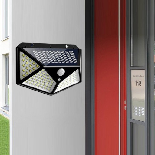SOLÁRNA LAMPA S SNÍMAČOM POHYBU A SÚMRAK 2000 LUMENS silná lampa