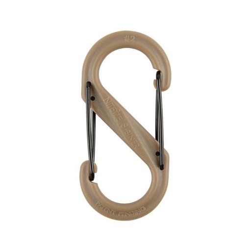 Nite Ize – S-Biner #2 Plastic Black Gate – Coyote – SBP2-03-28BG