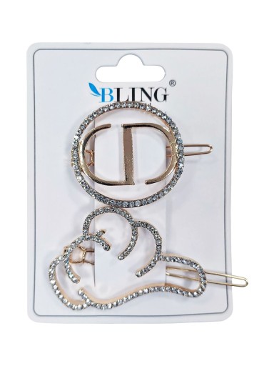 Sponky do vlasov BLING, spony, 2 ks – zlaté