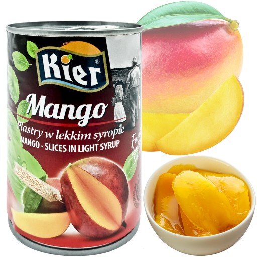 Plátky manga vo svetlom SIRUP 425g KONZ
