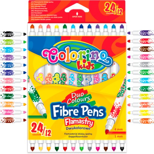 Colorino obojstranné popisovače 12 / 24 farieb