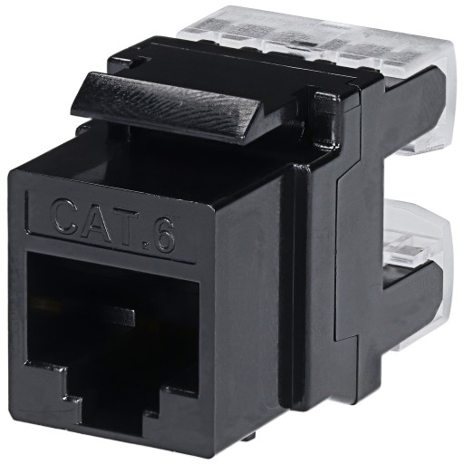Keystone Modul RJ-45 LAN zásuvka CAT.6 čierna