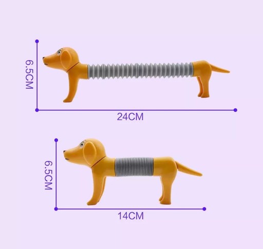 Sensory Pop Tube Spring Dog rozťahovací