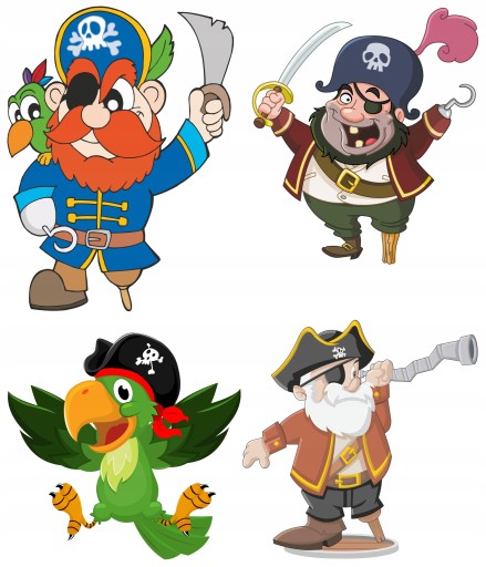 PIRÁT PIRÁT PIRÁTSKÉ NÁLEPKY NA BIELE FÓLIU NA NÁSTENNÝ NÁBYTOK