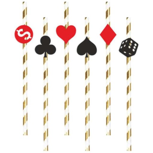 SLAMKY zlaté CASINO čierno-červené KARTY kocky 6