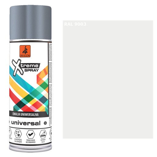 SMALT SPREJ DRAGON 400ML RAL 9003 LESK BIELA