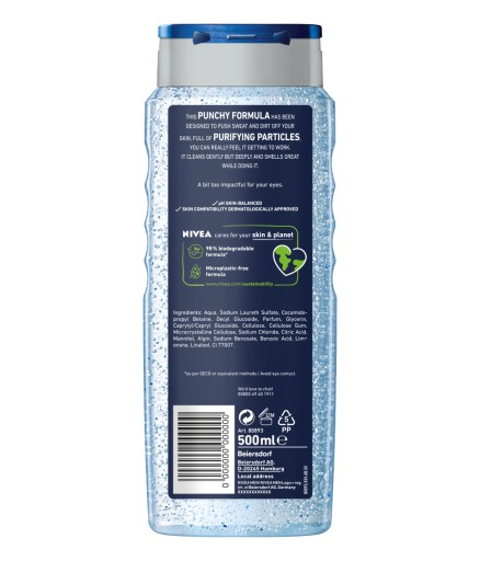 NIVEA MEN PURE IMPACT Pánsky sprchový gél 500ml