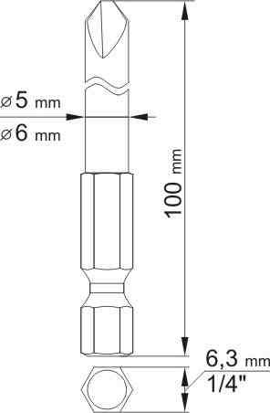 Vyžínacie bity Yato 100 mm 2 ks YT-0497