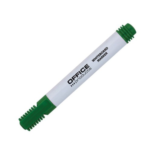 Office Products zelený za sucha stierateľný popisovač na biele tabule, okrúhly