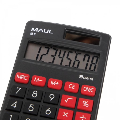 Maul M8 8-polohová vrecková kalkulačka, ČIERNA