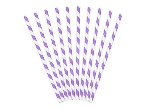 PAPIEROVÉ SLIMKY, LILA PRÚŽKY, 10 KS. 19,5 cm