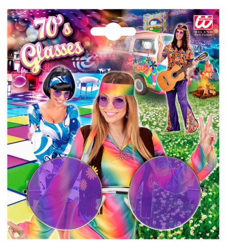 VEĽKÉ MAXI LENONKI FIALOVÉ OKULIARE HIPPIE 70. ROKOV