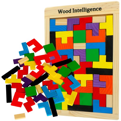 PUZZLE DREVENÉ BLOKY MONTESSORI TETRIS PUZZLE