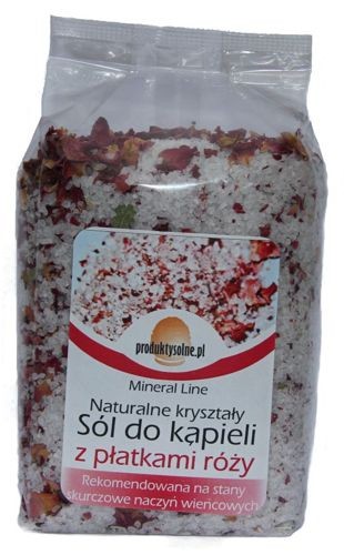 Kryštálová soľ do kúpeľa okvetné lístky ruží 600g