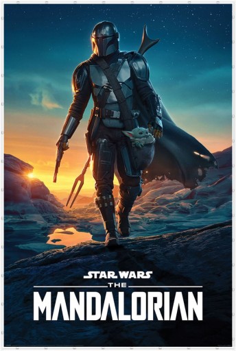 MANDALORIAN Hviezdne vojny plagát plagáty 61x91,5 cm