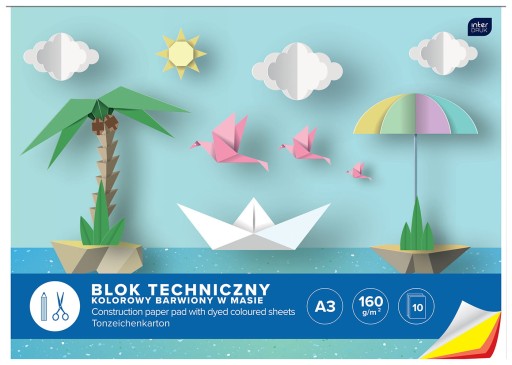 Farebný technický blok A3 10 listov Interprint