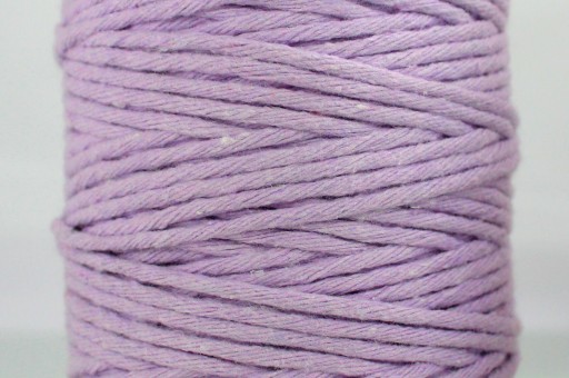 PRÍRODNÁ BAVLNA TWISTED MACRAME STRUN, FIALOVÁ ECO, 100m, 3mm