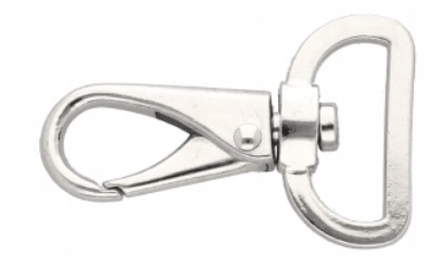 Kovová karabínka 26 mm Nikel Polish Keychain