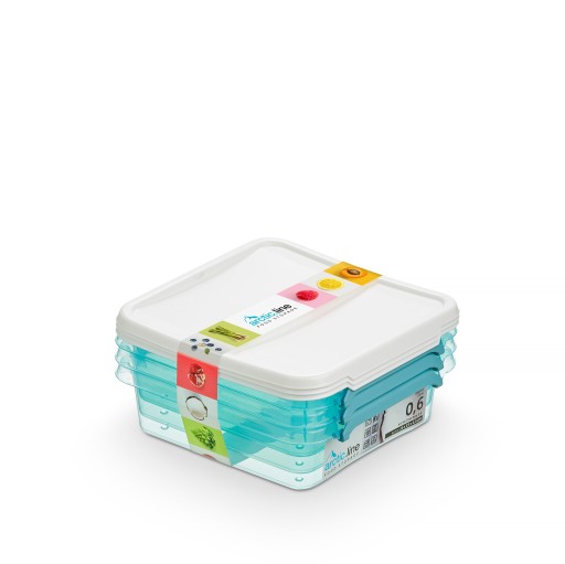 Sada 3x Nádoba JEDLO MÄSOVÉ SYRY, SENDVIČE OBEDOVÁ KRABIČKA, BEZ PRIESKOV, BPA FREE