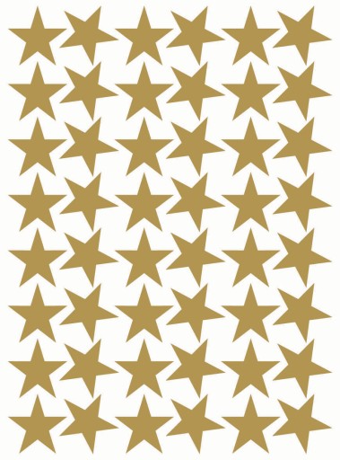 STARS Nálepky Hviezdy 4cm 48ks ZLAT