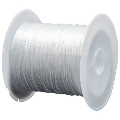 Plochá gumička, pružná šnúrka na šperky, 1mm, 10mb
