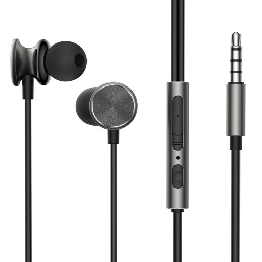 Káblové slúchadlá do uší Joyroom Wired Series JR-EW03 – tmavosivé