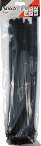 PLASTOVÉ SVORKY YATO, ČIERNA, 7,6 x 350 mm, 50 ks. TRITITES