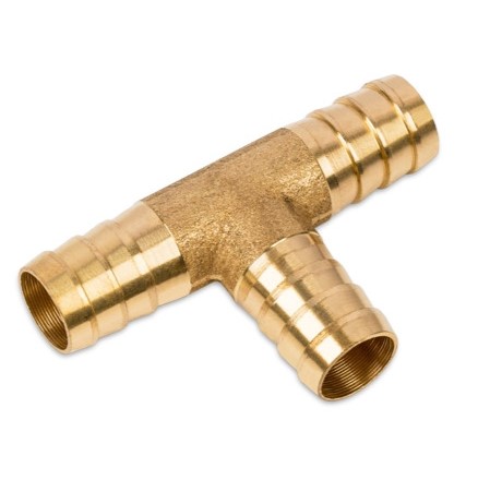 Mosadzný káblový konektor, 3-stranný, T 6 mm