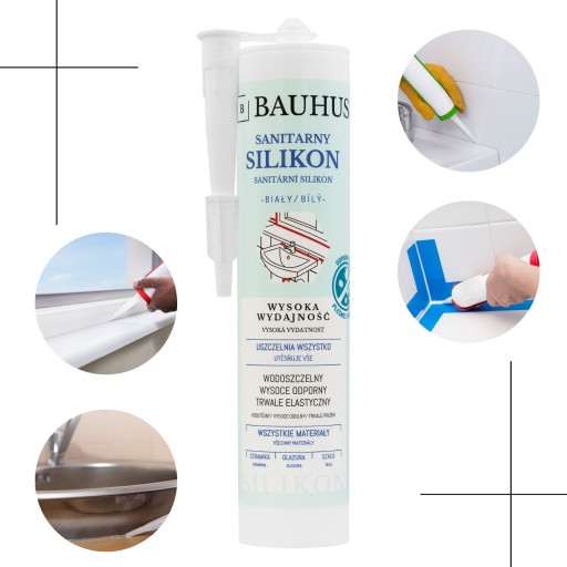 BAUHUS SANITÁRNY SILIKÓN biely 280 ml vodeodolný pružný Varšava