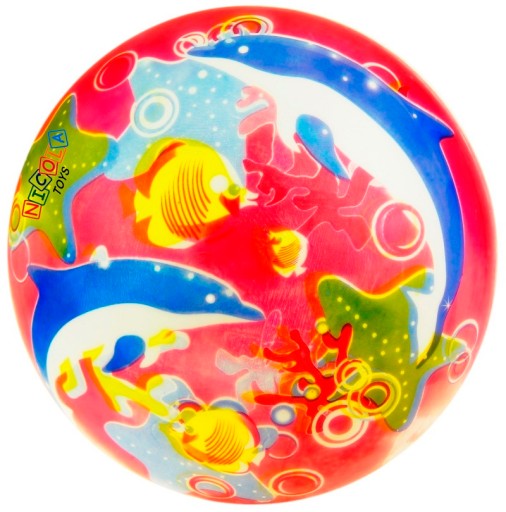 VEĽKÁ 24cm FAREBNÁ GUMOVÁ HRANÁ LOPTA 4130