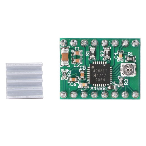 Ovládač krokového motora A4988 stepstick zelený