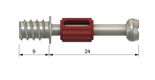 Excentrický čap, dĺžka 34mm, nábytkový euro závit, 50 kusov