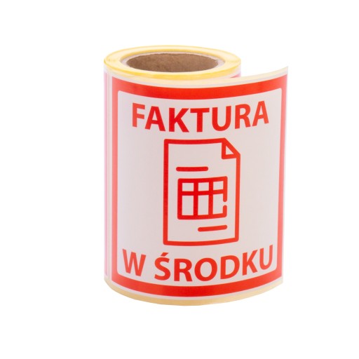 Nálepky Štítok Upozornenie Faktúra Kuriér 100 ks