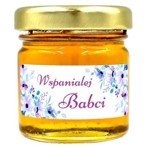 MEDOVÝ mini med DEN MATIEK v tégliku 40g s nálepkou VELKÁ BABKA