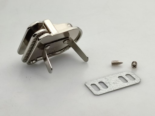 Zapínanie na zips na aktovkovú tašku 26/30 mm strieborná