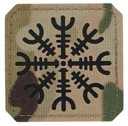 AEGISHJALMUR LASER CUT M-TAC Multicam Terror HELMET Patch-Black