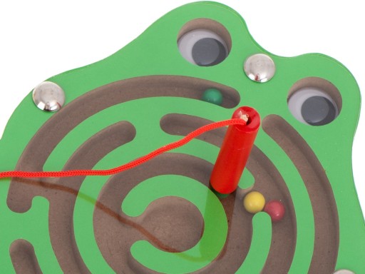 MAGNETICKÁ GUĽA LABYRINT DREVENÁ ŽABIA ZÁBAVKA
