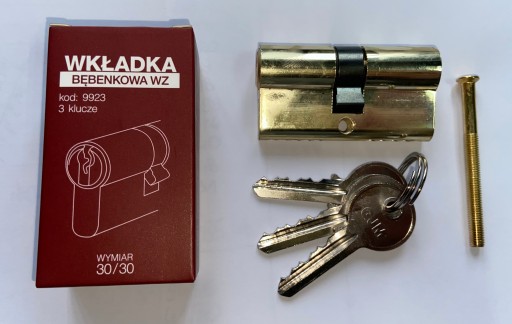 VLOŽKA DO ZÁMKOV DVERÍ MOSADZNÉ KĽÚČE 30/30