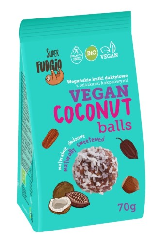 ME GUSTO (SUPER FUDGIO) Datlové guľky s kokosovými lupienkami (70g) - BIO