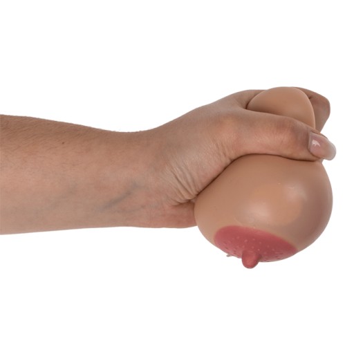 Antistresová prsia z gumy XXL 9 cm veľká na stláčanie a miesenie
