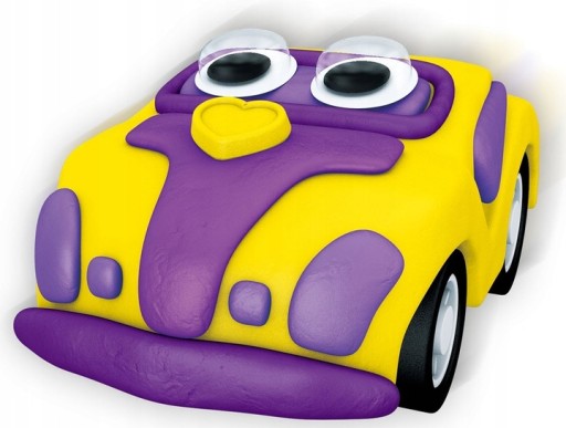 Kreatívna súprava autíčka Play-Doh Air Clay Racers žltá plastelína