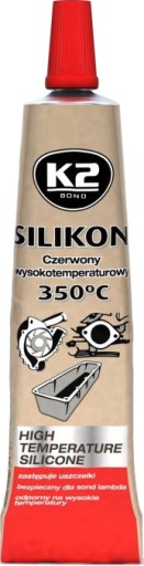 K2 Červený vysokoteplotný silikón 350C 21g B