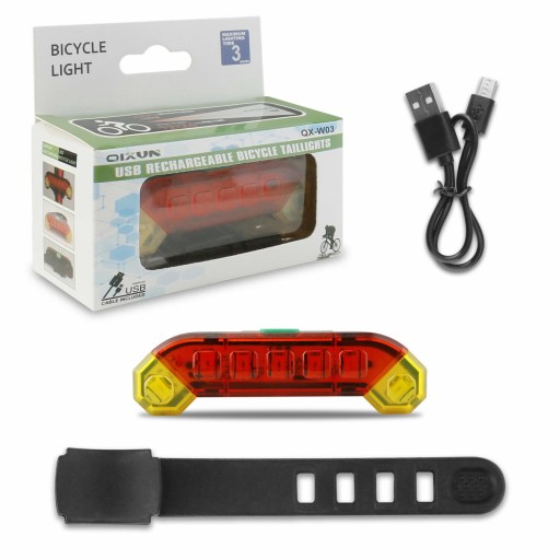Zadné svetlo na bicykel USB nabíjateľná baterka