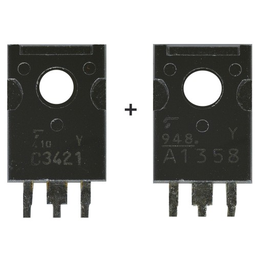 Pár audio tranzistorov 2SA1358 + 2SC3421 120V 1A TO126 HFE Y klasifikácia