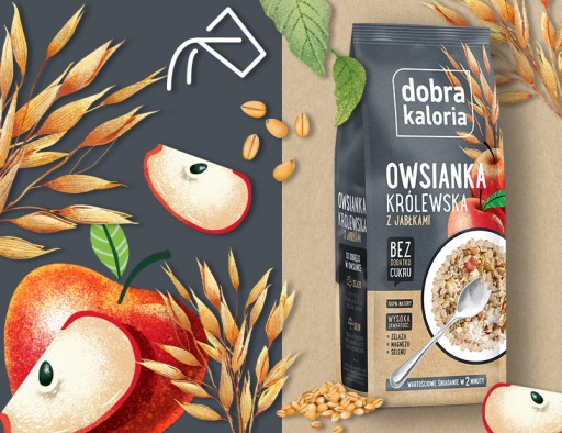 Fit raňajkové ovsené vločky s jablkom bez pridaného cukru horčík železo selén