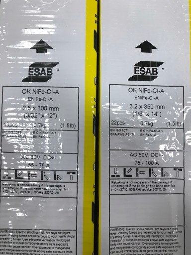 Elektróda na liatinu OK NiFe-Cl-A fi 3,2x350 - 1 ks