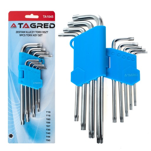 KĽÚČE TORX IMPUSUROVÉ TYP L s otvorom T10-T50 9KS