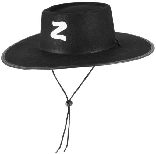 KLOBÚK ZORRO ČIERNY PLSTENÝ KOSTÝM ZORRO