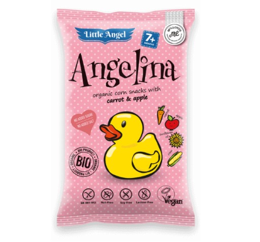 Mini ANGELINA kukuričné chrumky, mrkva a jablko