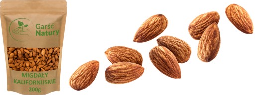 CALIFORNIA CELÉ MANDLE 0,2 kg čerstvé prírodné 0,2 kg veľké zdravé 200 g